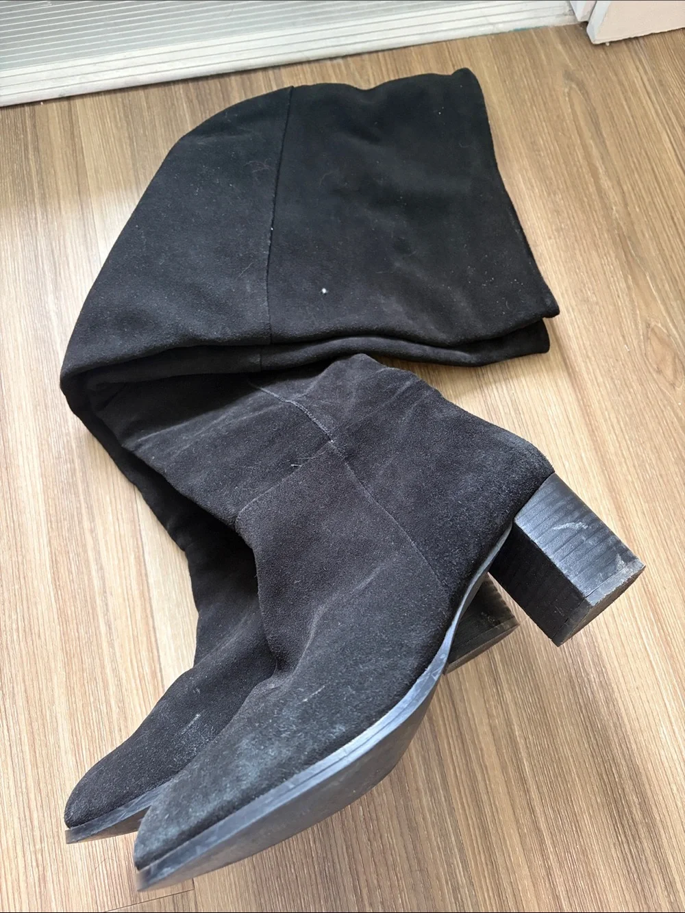 Coconuts by Matisse Black Suede Over-the-Knee Block Heel Boots